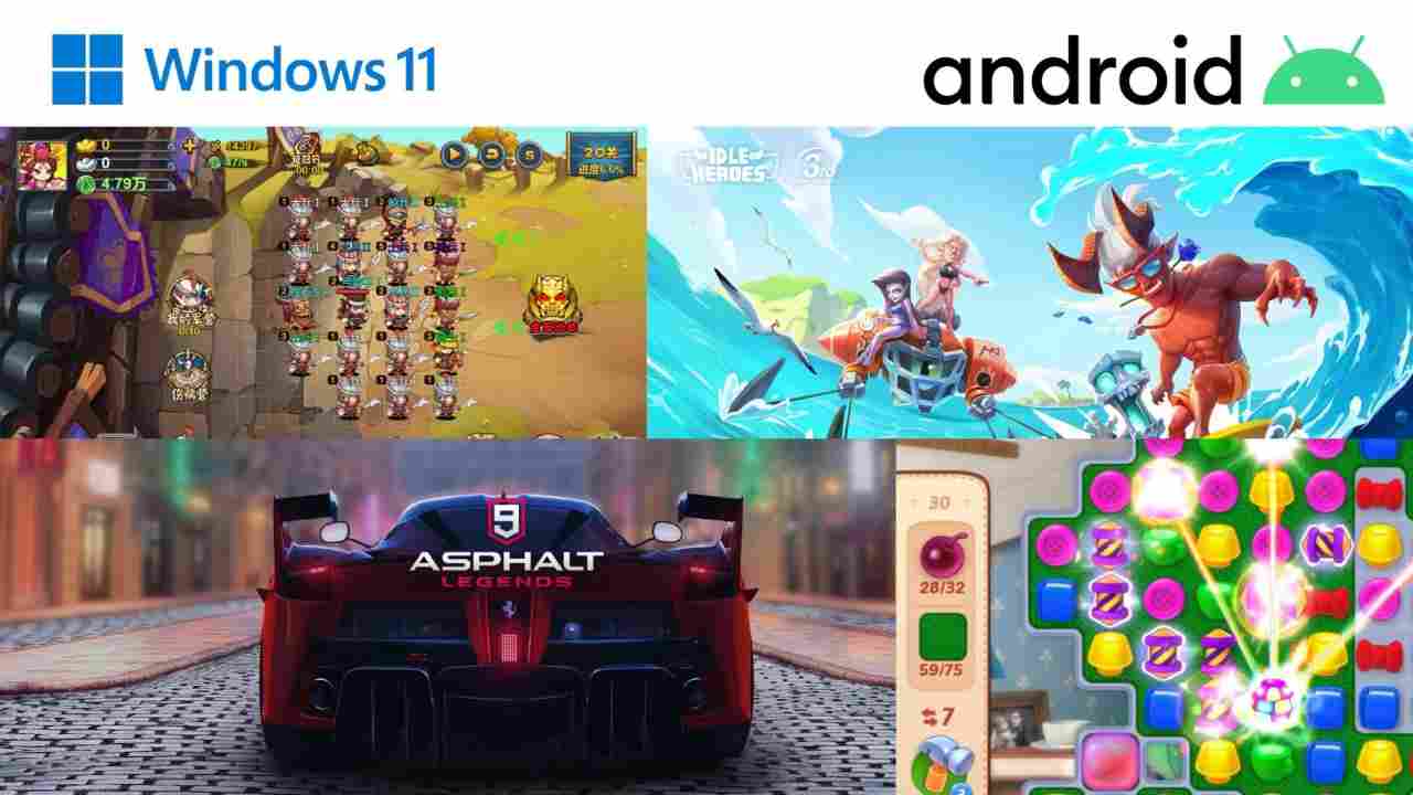 Android + Windows 11 giochi