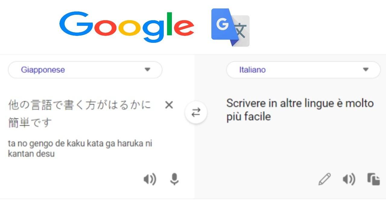 Google Translate Esempio