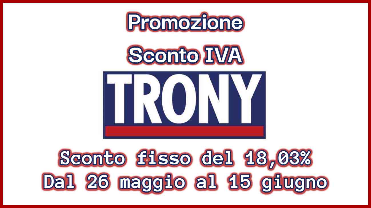 Trony Sconto IVA