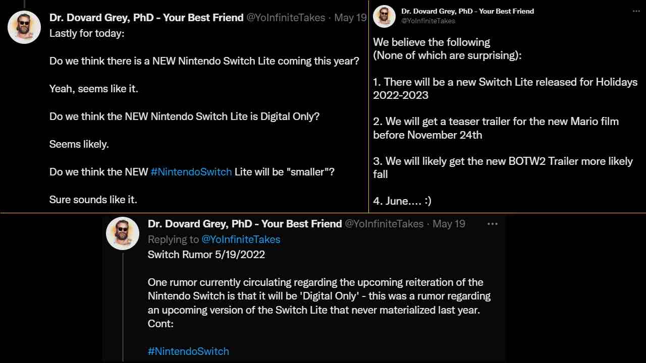 Post Twitter Nintendo Switch Lite