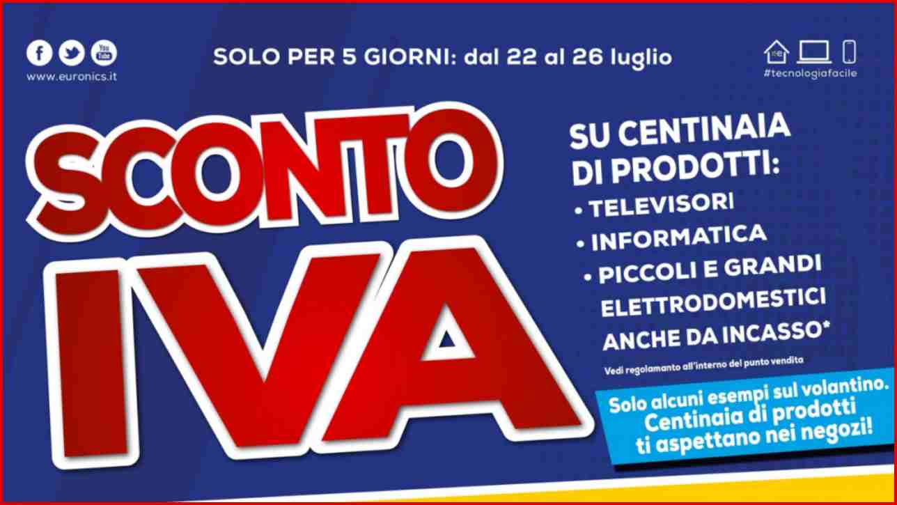 Euronics Sconto Iva