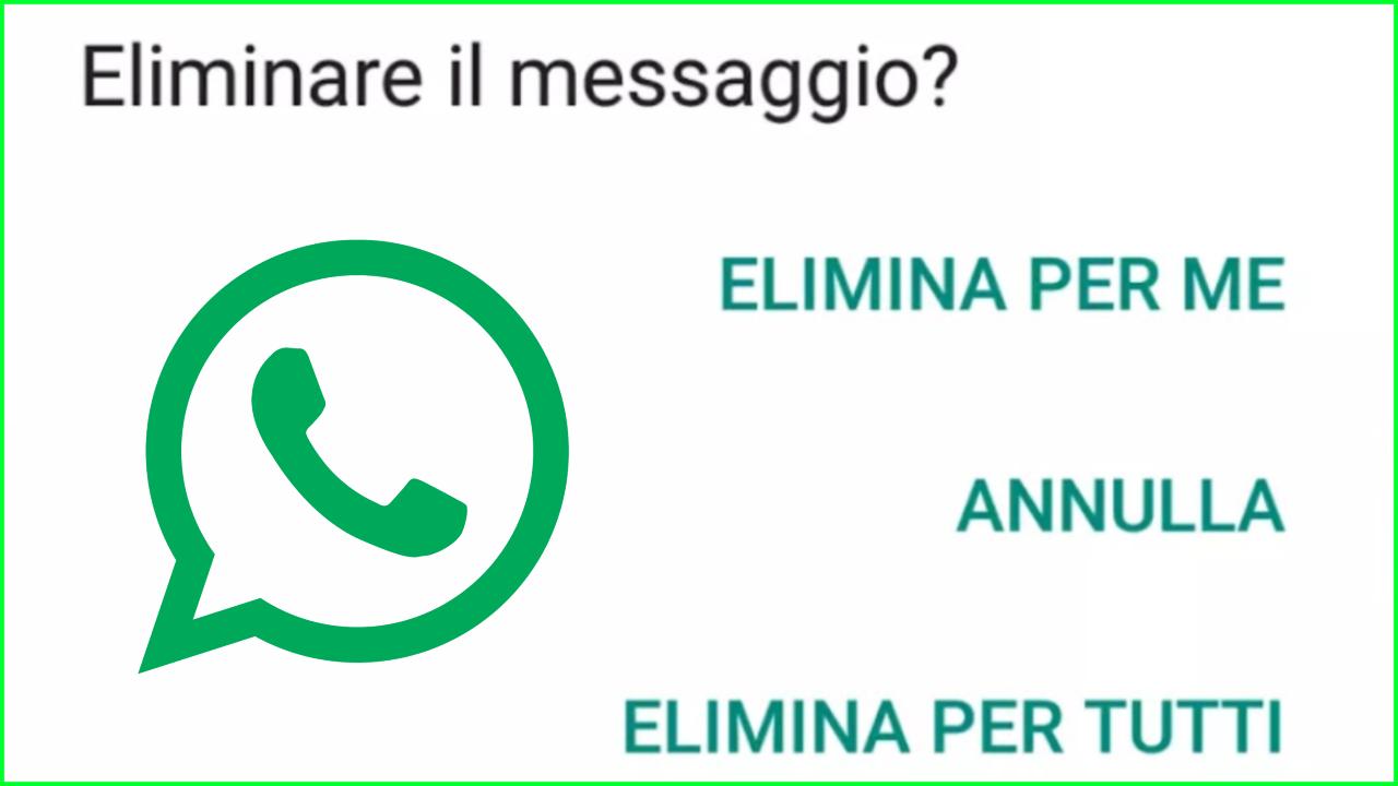 WA Elimina messaggio per tutti