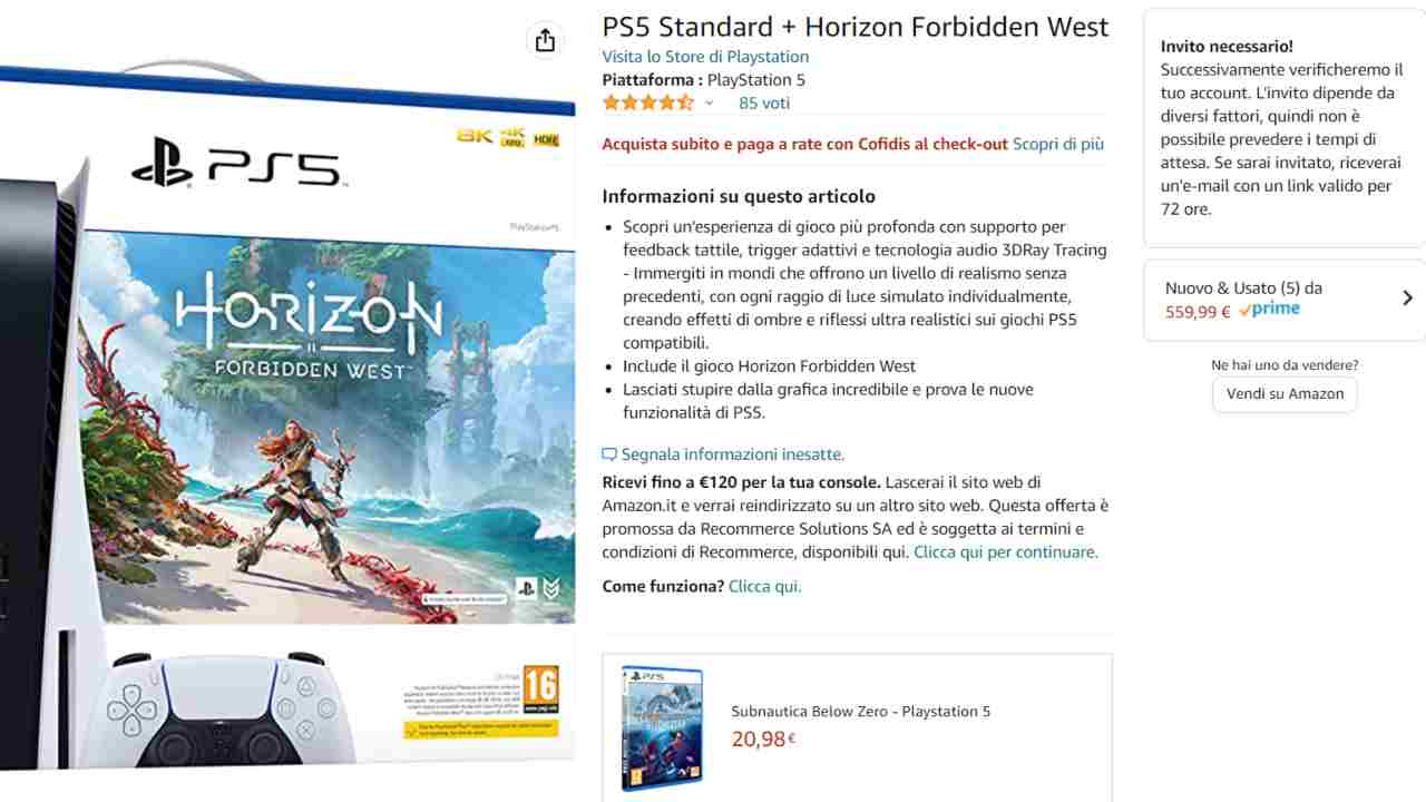 Promo Amazon PS5