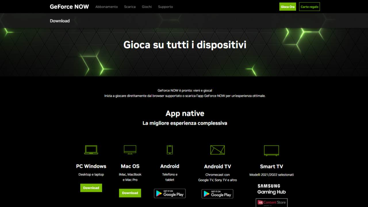 Nvidia GeForce NOW app