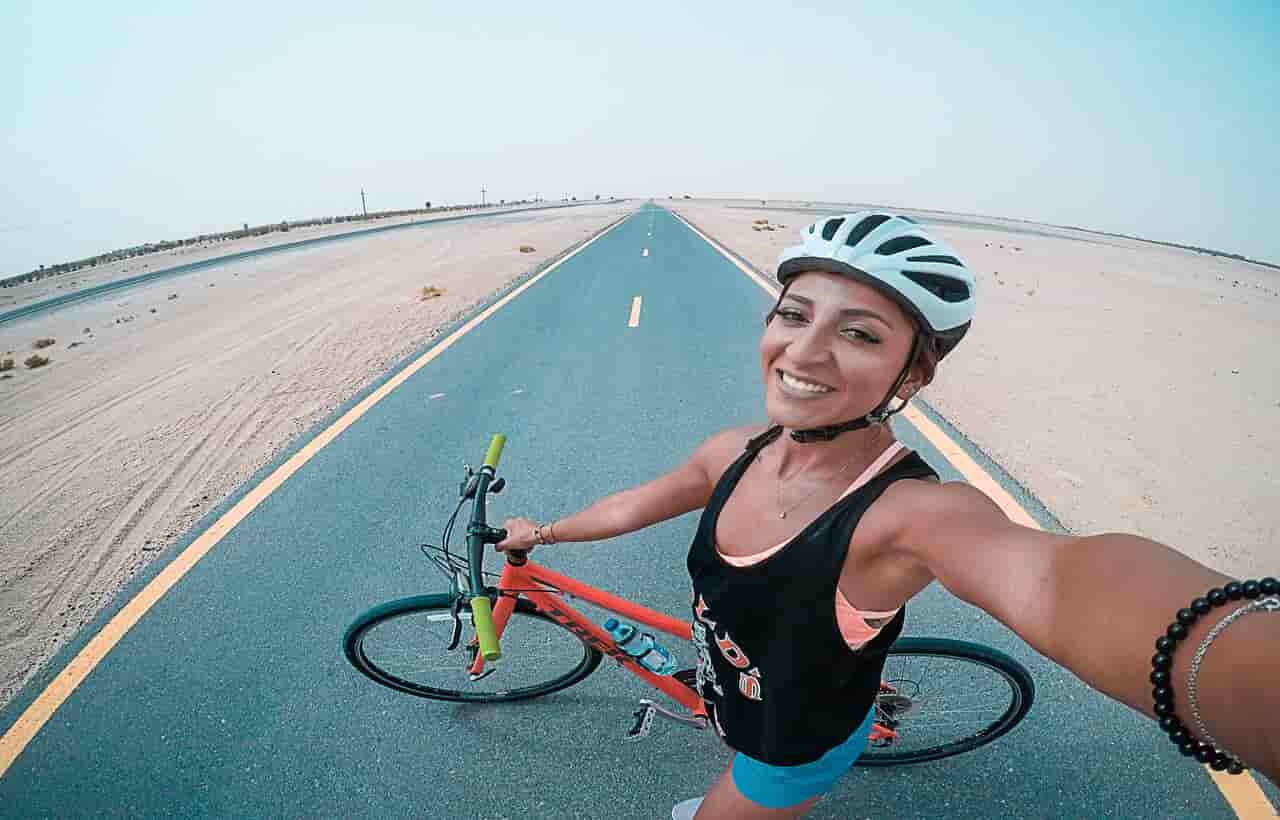 selfie in bici