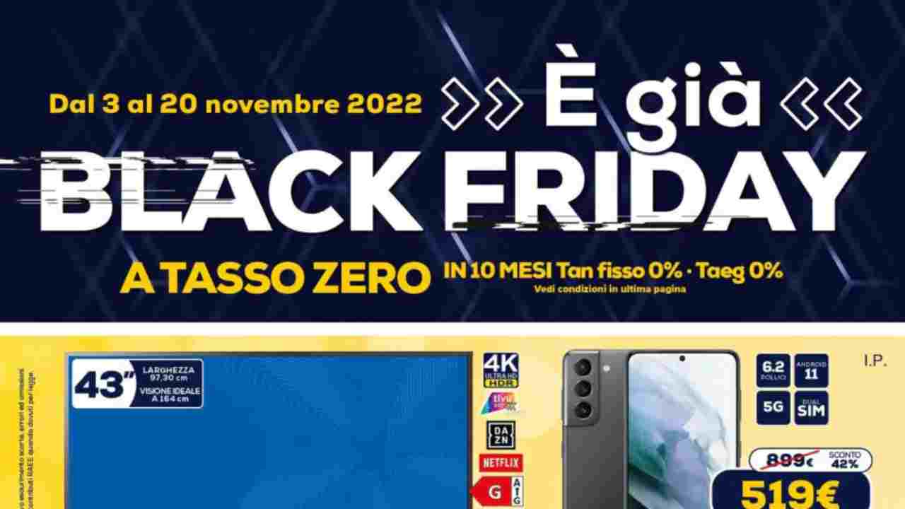 È già Black Friday da Euronics, sconti anticipati in occasione dell'evento più atteso dell'anno