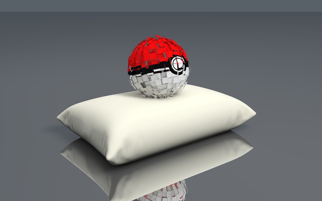 Pokéball fatta di pixel 