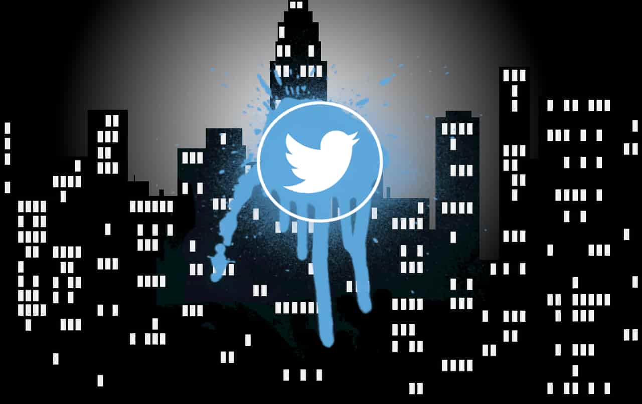 Twitter città notturna