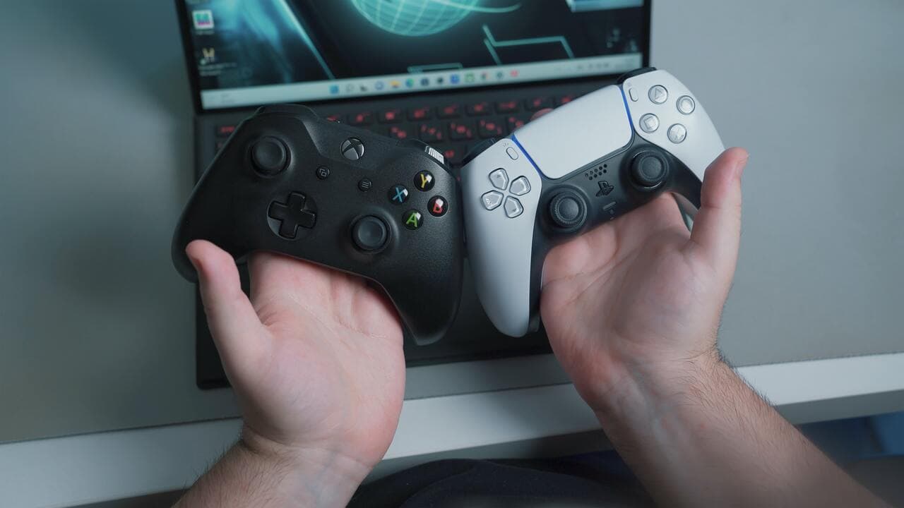 Xbox e PS5 controller