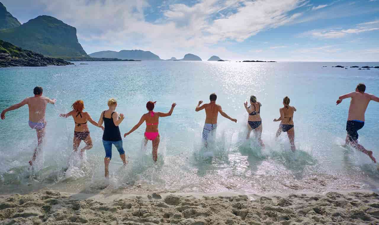 Ragazzi in spiaggia