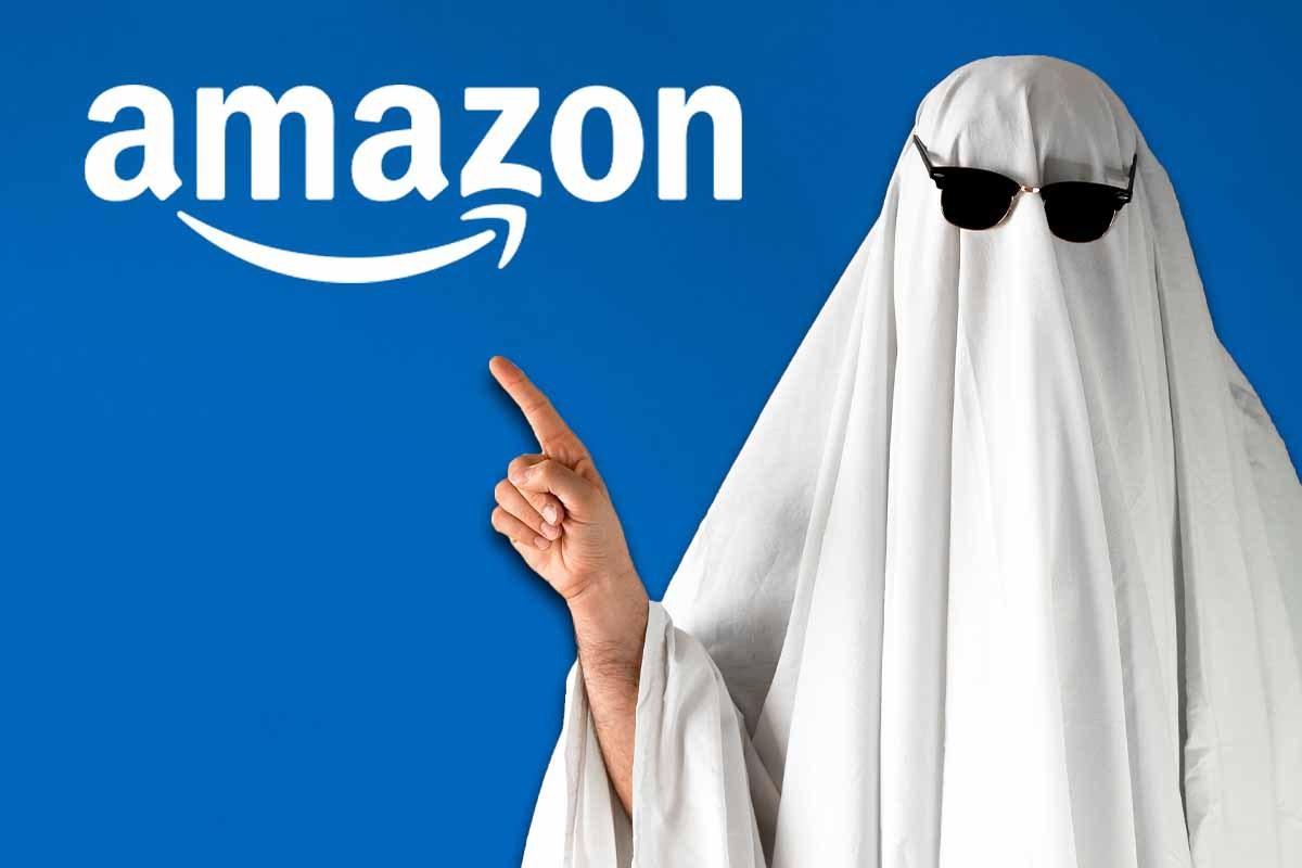 La pagina di Amazon con i fantasmi